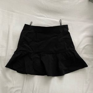Ruffled Black Mini Skirt Zara